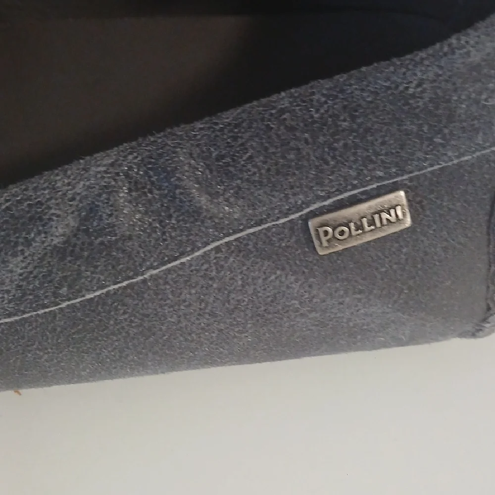 Pollini Gray Suede Loafers for Men